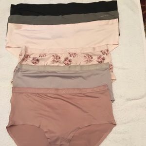 Six silky panties.